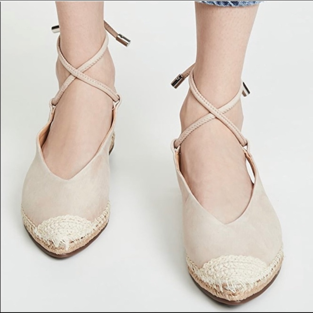Schutz Laba ankle tie flat espadrille